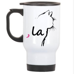 Cat Ladies For Kamala Harris For President 2024 Comma La Stainless Steel Travel Mug