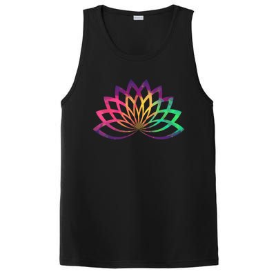 Colorful Lotus Flower Brightly Coloured Yoga Gift Cute Gift PosiCharge Competitor Tank