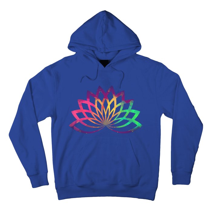 Colorful Lotus Flower Brightly Coloured Yoga Gift Cute Gift Hoodie