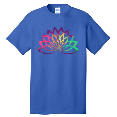 Colorful Lotus Flower Brightly Coloured Yoga Gift Cute Gift Tall T-Shirt