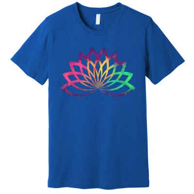 Colorful Lotus Flower Brightly Coloured Yoga Gift Cute Gift Premium T-Shirt