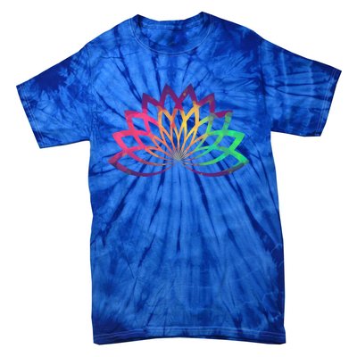 Colorful Lotus Flower Brightly Coloured Yoga Gift Cute Gift Tie-Dye T-Shirt