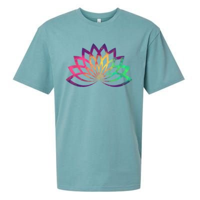 Colorful Lotus Flower Brightly Coloured Yoga Gift Cute Gift Sueded Cloud Jersey T-Shirt