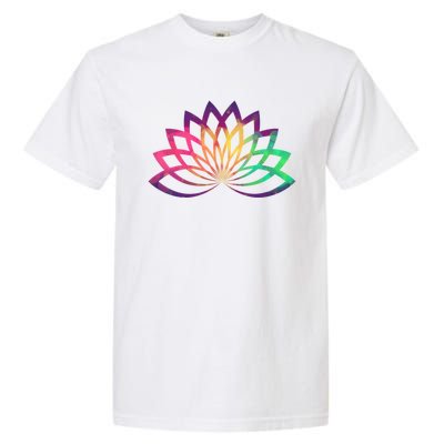 Colorful Lotus Flower Brightly Coloured Yoga Gift Cute Gift Garment-Dyed Heavyweight T-Shirt