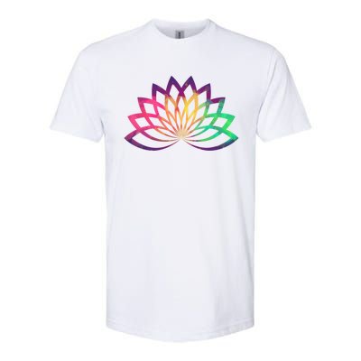 Colorful Lotus Flower Brightly Coloured Yoga Gift Cute Gift Softstyle CVC T-Shirt