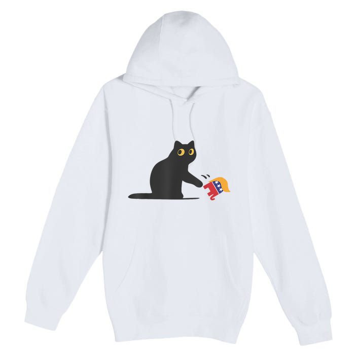 Cat Ladies For Kamala Harris Donald Trump 2024 Sarcastic Premium Pullover Hoodie