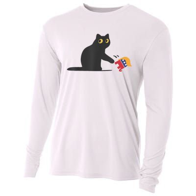 Cat Ladies For Kamala Harris Donald Trump 2024 Sarcastic Cooling Performance Long Sleeve Crew