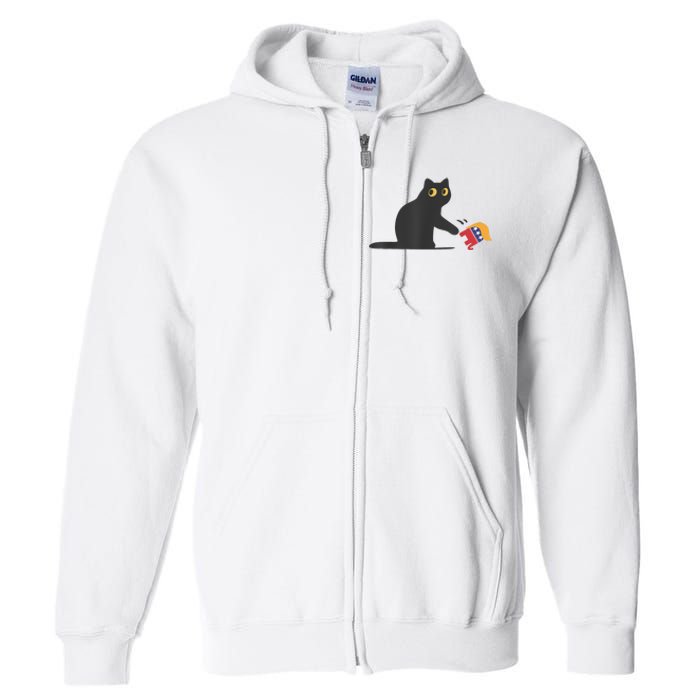 Cat Ladies For Kamala Harris Donald Trump 2024 Sarcastic Full Zip Hoodie