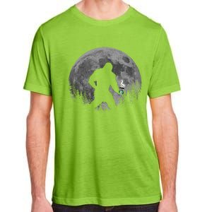 Coffee Lovers Funny Sasquatch Moon Bigfoot Hot Coffee Java Cool Gift Adult ChromaSoft Performance T-Shirt