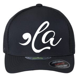 Comma La Funny Kamala Harris For President 2024 Flexfit Unipanel Trucker Cap