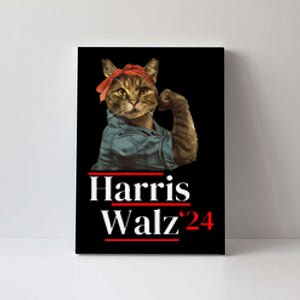 Cat Ladies For Kamala Walz Funny Cat 2024 President Gift Canvas