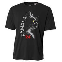 Cat Ladies For Kmala Cat 2024 President Kamalaaharris Cooling Performance Crew T-Shirt