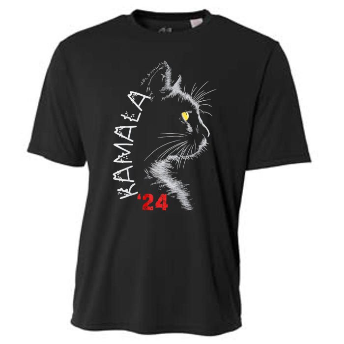 Cat Ladies For Kmala Cat 2024 President Kamalaaharris Cooling Performance Crew T-Shirt