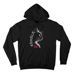 Cat Ladies For Kmala Cat 2024 President Kamalaaharris Hoodie