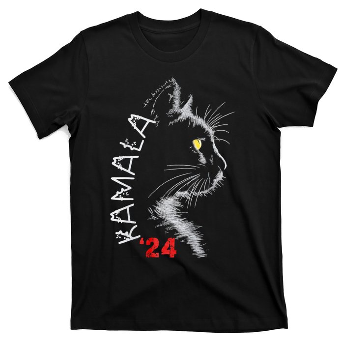 Cat Ladies For Kmala Cat 2024 President Kamalaaharris T-Shirt