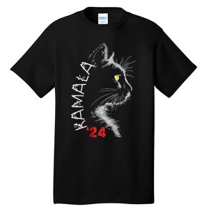 Cat Ladies For Kmala Cat 2024 President Kamalaaharris Tall T-Shirt