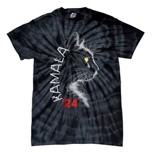 Cat Ladies For Kmala Cat 2024 President Kamalaaharris Tie-Dye T-Shirt