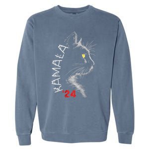 Cat Ladies For Kmala Cat 2024 President Kamalaaharris Garment-Dyed Sweatshirt