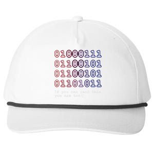 Code Lover Funny Binary Code Tee Tech Lover Snapback Five-Panel Rope Hat