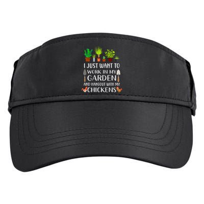 Chicken Lover Funny Gardening For Men Women Gardener Adult Drive Performance Visor