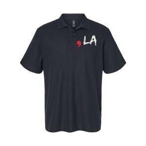 Comma La Funny Kamala Harris 2024 President Gift Softstyle Adult Sport Polo