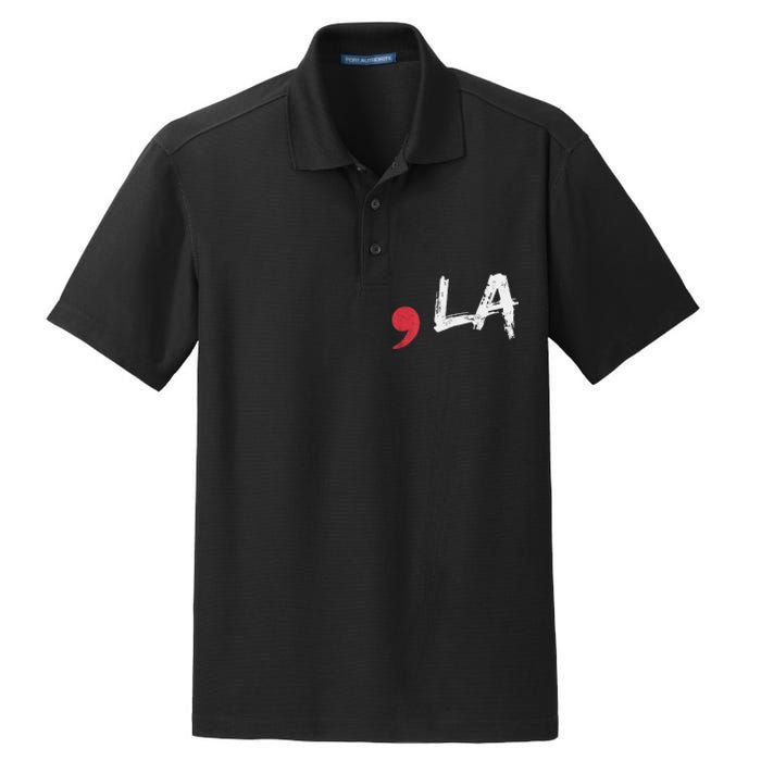 Comma La Funny Kamala Harris 2024 President Gift Dry Zone Grid Polo