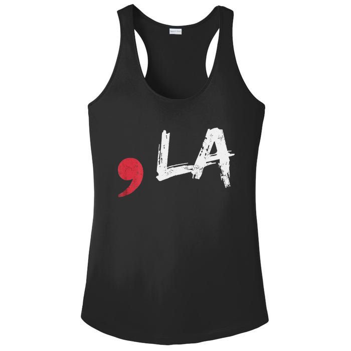 Comma La Funny Kamala Harris 2024 President Gift Ladies PosiCharge Competitor Racerback Tank