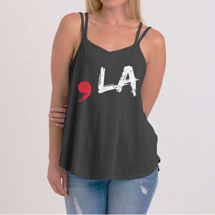 Comma La Funny Kamala Harris 2024 President Gift Women's Strappy Tank