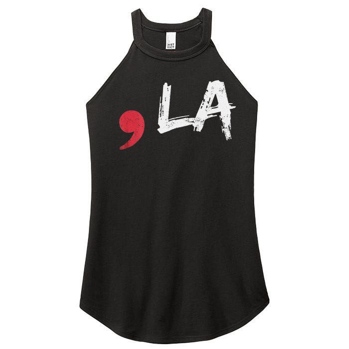 Comma La Funny Kamala Harris 2024 President Gift Women's Perfect Tri Rocker Tank