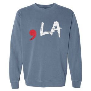 Comma La Funny Kamala Harris 2024 President Gift Garment-Dyed Sweatshirt