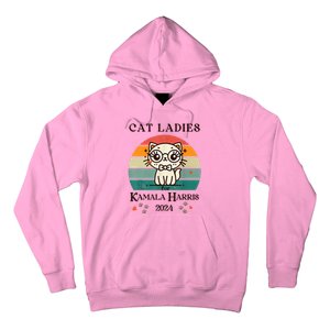 Cat Ladies For Kamala Harris Hoodie