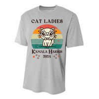 Cat Ladies For Kamala Harris Performance Sprint T-Shirt