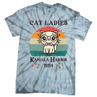 Cat Ladies For Kamala Harris Tie-Dye T-Shirt