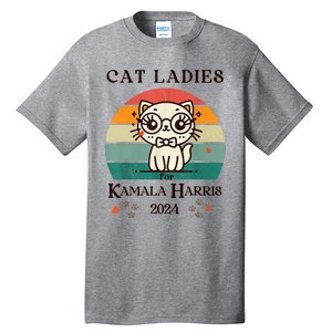 Cat Ladies For Kamala Harris Tall T-Shirt