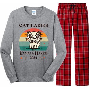 Cat Ladies For Kamala Harris Long Sleeve Pajama Set