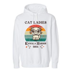 Cat Ladies For Kamala Harris Garment-Dyed Fleece Hoodie