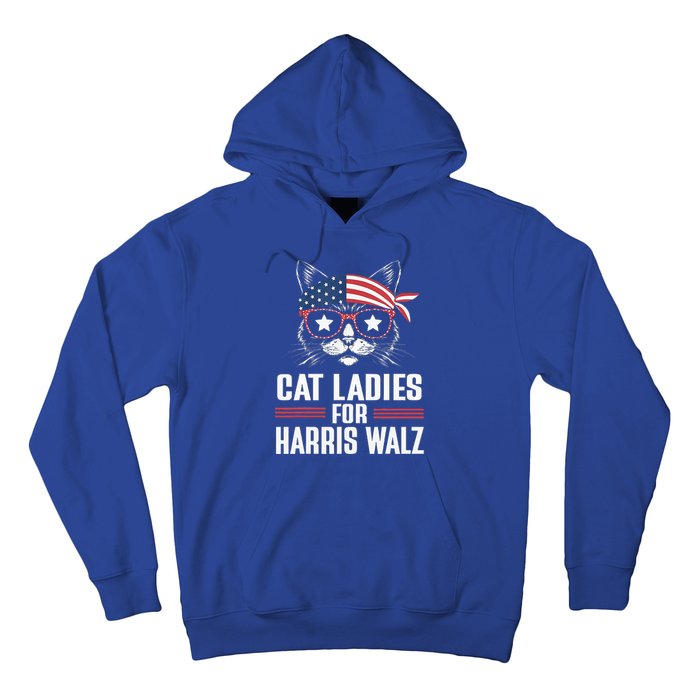 Cat Ladies For Harris Waltz Cat 2024 Hoodie