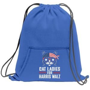 Cat Ladies For Harris Waltz Cat 2024 Sweatshirt Cinch Pack Bag