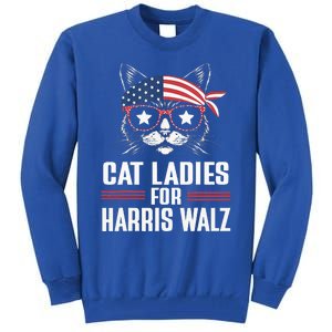 Cat Ladies For Harris Waltz Cat 2024 Tall Sweatshirt