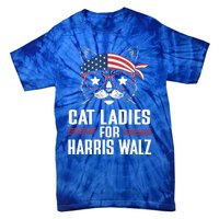 Cat Ladies For Harris Waltz Cat 2024 Tie-Dye T-Shirt