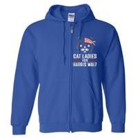 Cat Ladies For Harris Waltz Cat 2024 Full Zip Hoodie