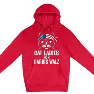 Cat Ladies For Harris Waltz Cat 2024 Premium Pullover Hoodie