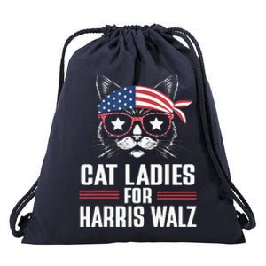 Cat Ladies For Harris Waltz Cat 2024 Drawstring Bag