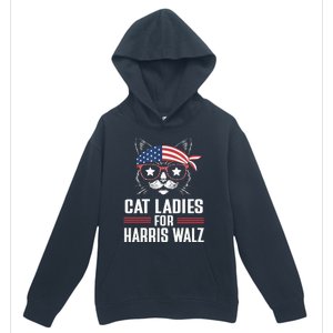 Cat Ladies For Harris Waltz Cat 2024 Urban Pullover Hoodie