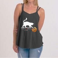 Cat Ladies For Kamala Harris Funny Trump Hair 2024 Trumpkin Women's Strappy Tank