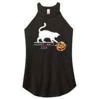 Cat Ladies For Kamala Harris Funny Trump Hair 2024 Trumpkin Women's Perfect Tri Rocker Tank