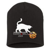 Cat Ladies For Kamala Harris Funny Trump Hair 2024 Trumpkin Short Acrylic Beanie