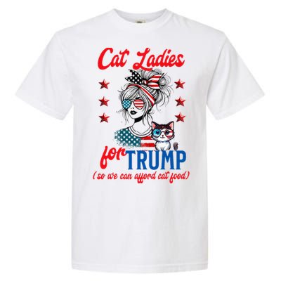 Cat Lady For Trump Funny Political Garment-Dyed Heavyweight T-Shirt