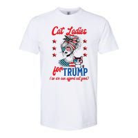 Cat Lady For Trump Funny Political Softstyle CVC T-Shirt