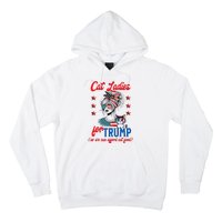 Cat Lady For Trump Funny Political Hoodie